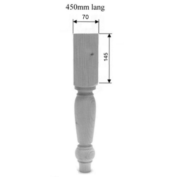Stuhlbein, Tischbein Art. 63104  D= ca70 mm, ca. 450mm lang Eiche