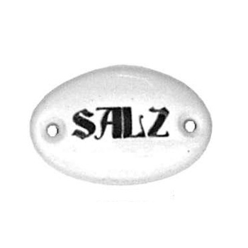 Porzellanschild Salz, Art. 4542