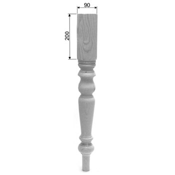 Tischbein Art. 63117   D= ca. 90mm, 760mm lang Tanne
