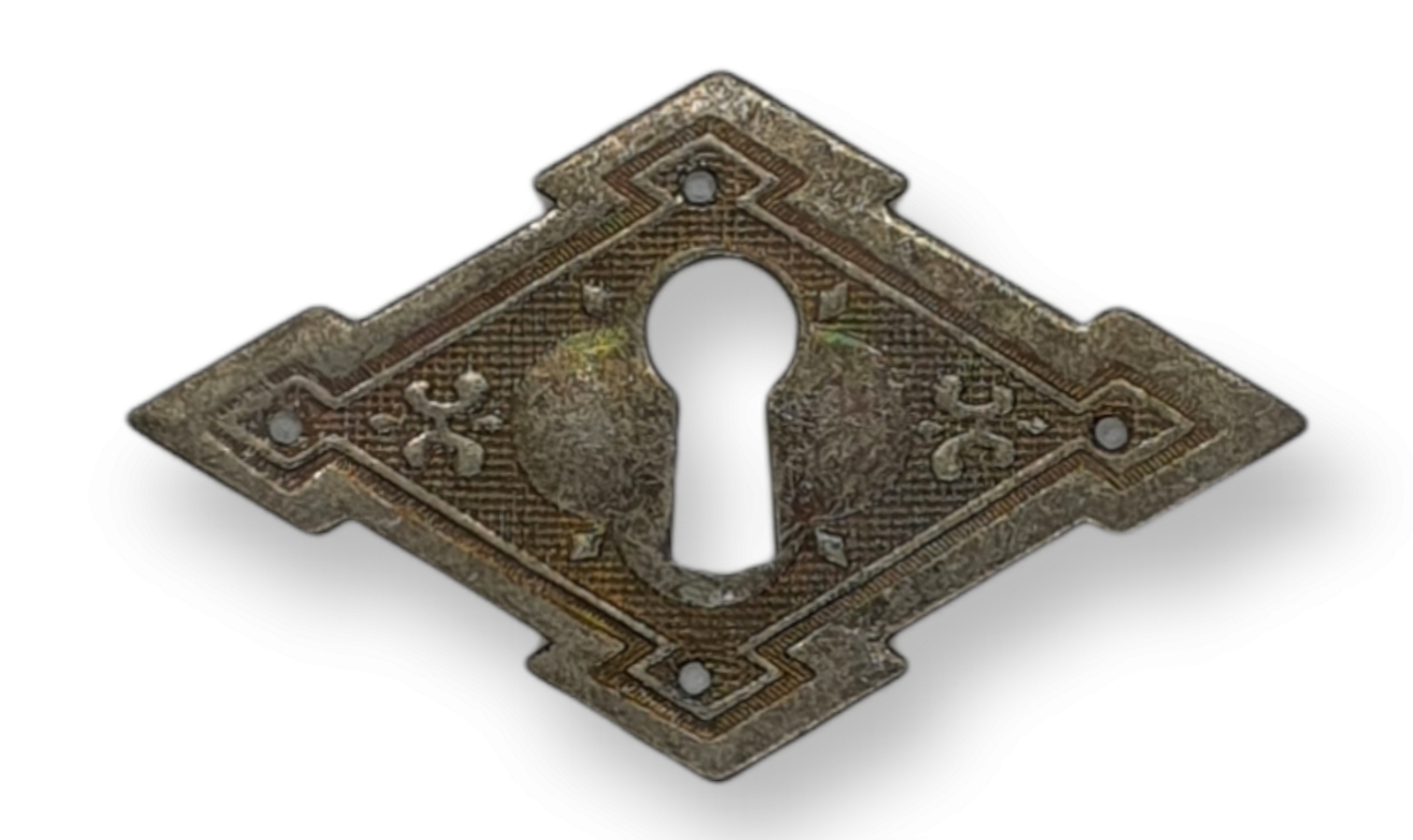 Gründerzeit Beschlag ca.63*39mm altverzinnt, Art.1704av