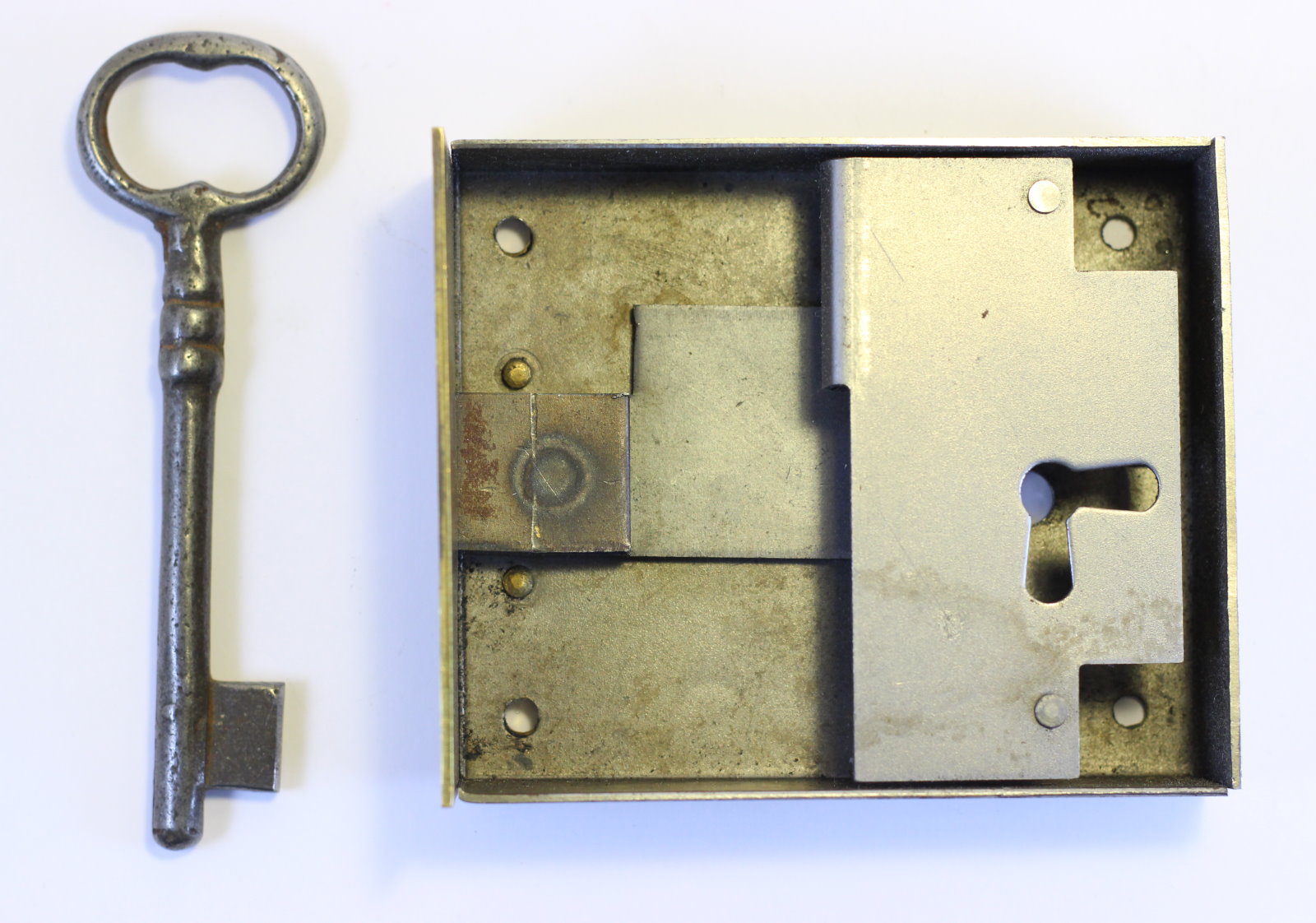 Großes Kastenschloß Ms- Zierstulpe, Art.5016 Dornmaß 35mm R