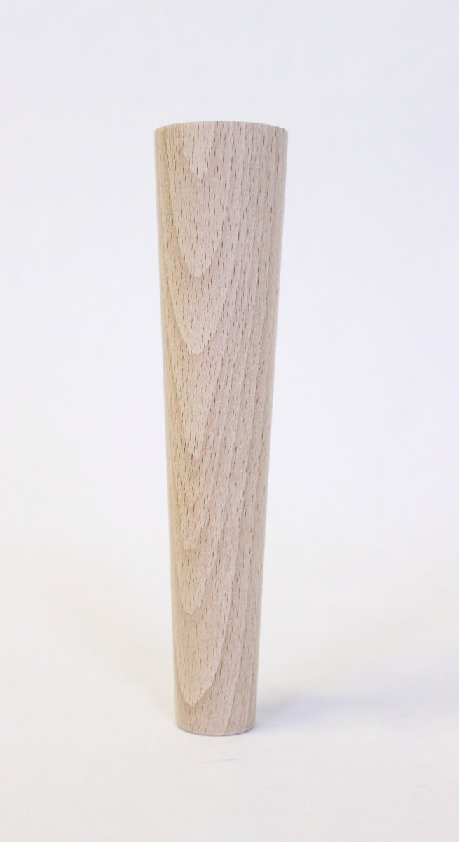 Tischbein rund konisch Maße: Ø 25 zu 40 mm/180mm lang,  Art.63128 Eiche