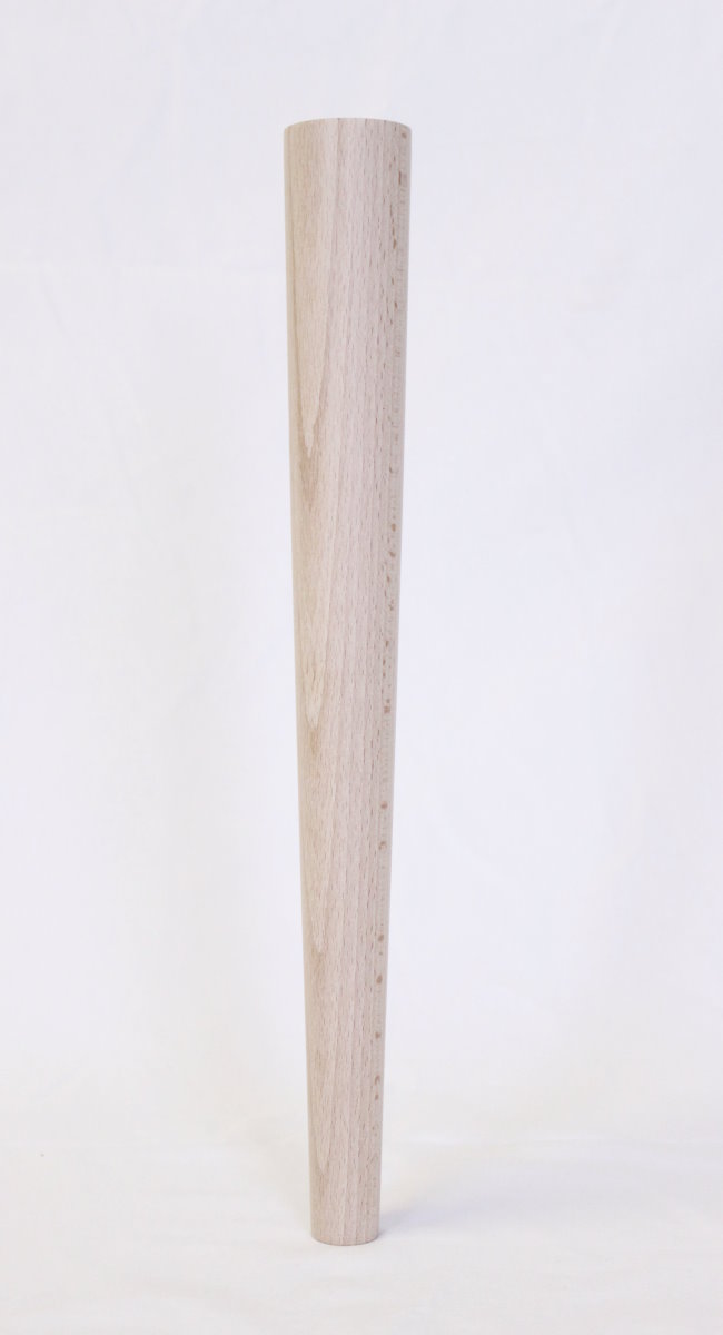 Tischbein rund konisch Maße: Ø 25 zu 45 mm/400mm lang,  Art.63126 Eiche