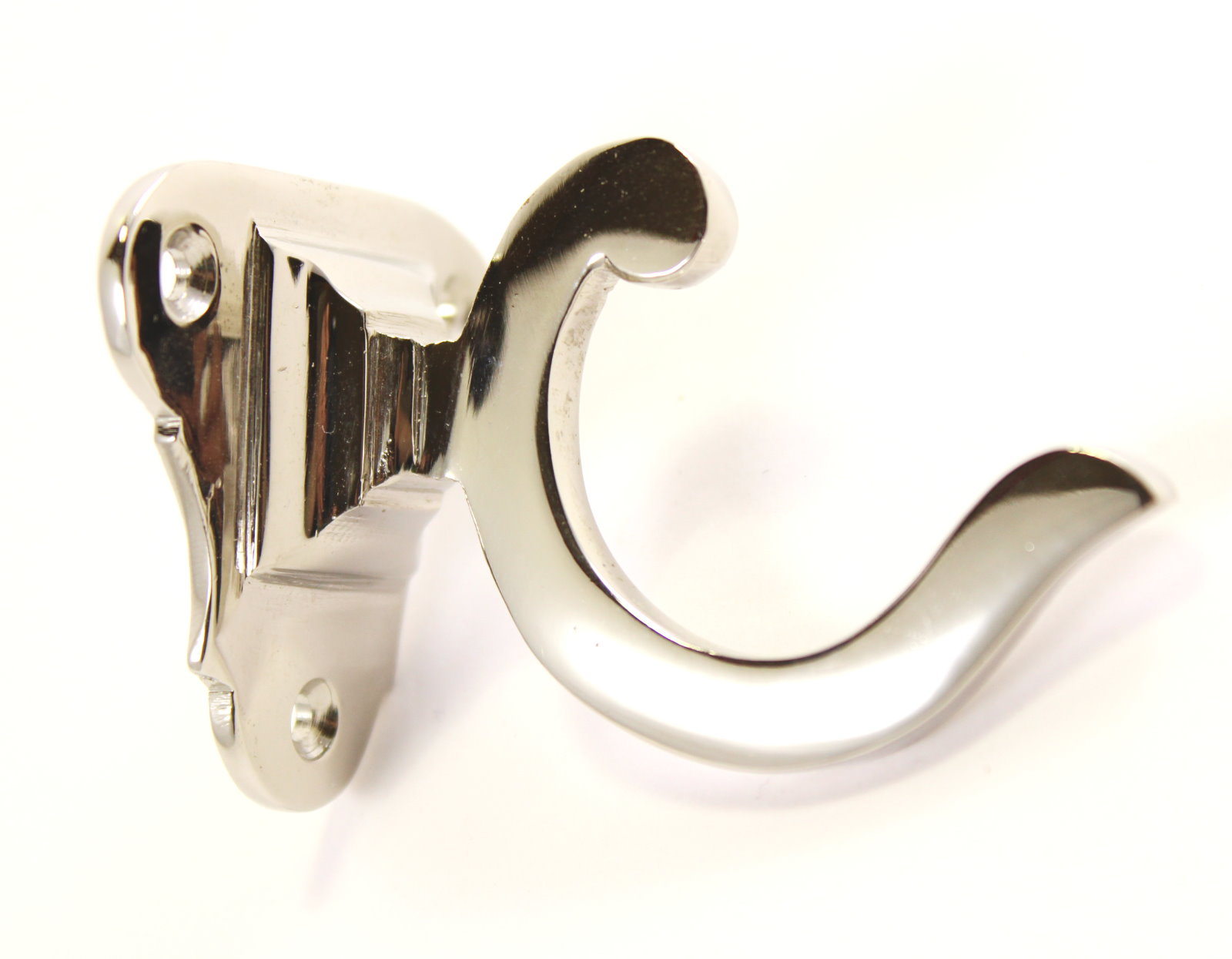 Garderobenhaken Messing patiniert klein, Art.5321 vernickelt - Bestell-Artikel!!!