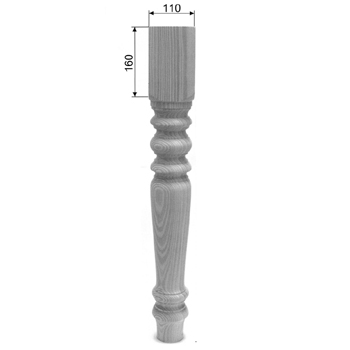Tischbein Art. 63120   D= ca.110mm, 760mm lang Tanne