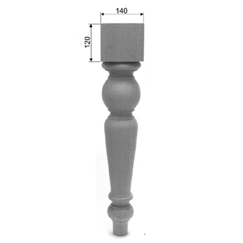 Tischbein Art. 63121  D= ca.140 mm, 760mm lang Tanne
