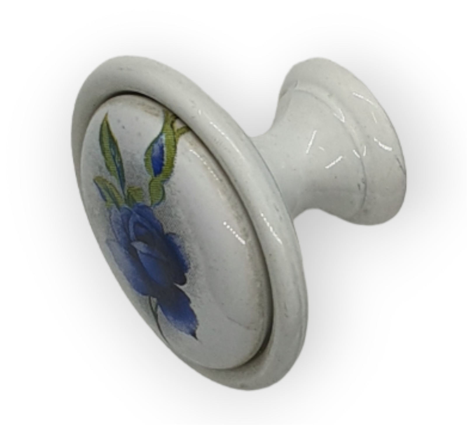 Möbelknopf mit Keramik-Dekor-Einlage ca.Ø 34mm , Art.43434 - Auslauf-Artikel!!!