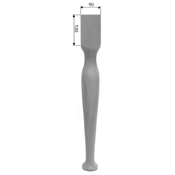 Tischbein Art. 63101  D=90 mm, ca. 760mm lang Buche
