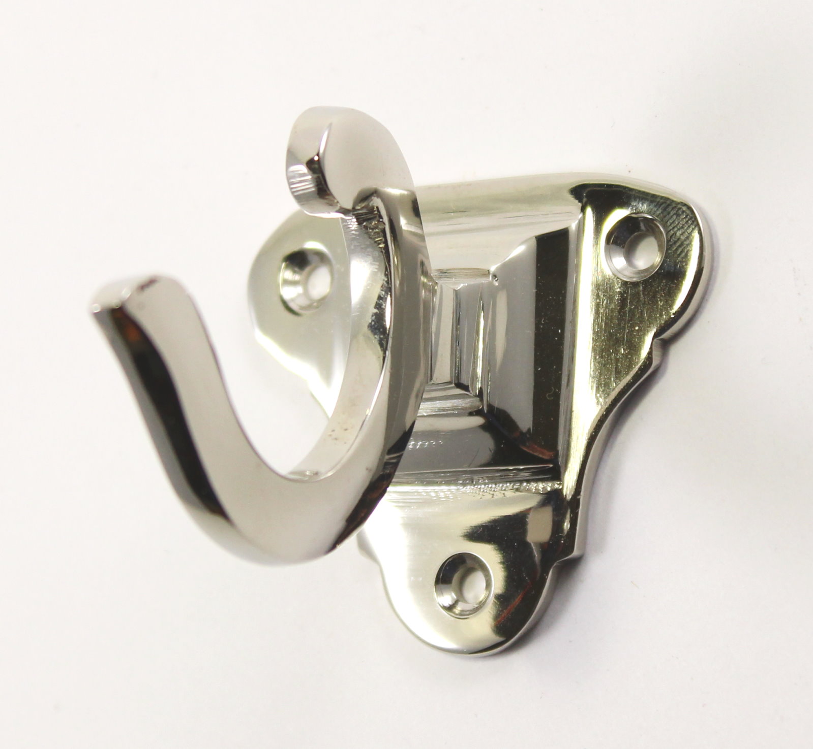 Garderobenhaken Messing patiniert klein, Art.5321 vernickelt - Bestell-Artikel!!!