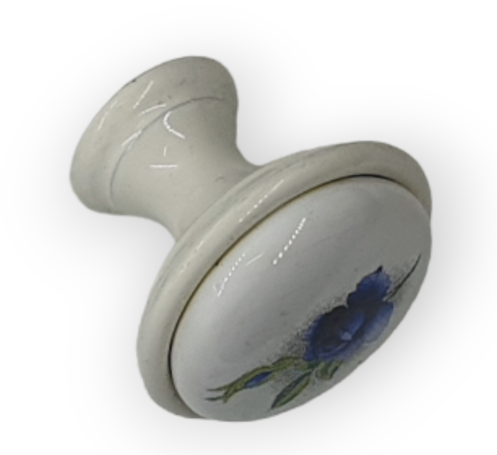 Möbelknopf mit Keramik-Dekor-Einlage ca. Ø24mm, Art.43424 - Auslauf-Artikel!!!