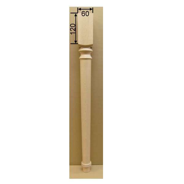 Tischbein Art. 63102  D= 60mm,  ca. 720mm lang Buche