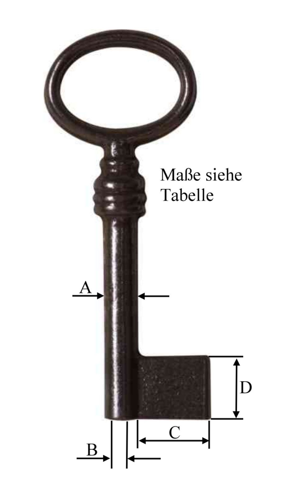 Schlüssel Rohling  mit Loch Lg:45-90mm, Art. 5024 75mm