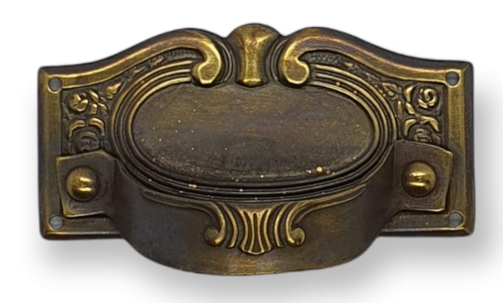 Jugendstil Beschlag Art. 1006  Messing patiniert ca. 65*32 mm