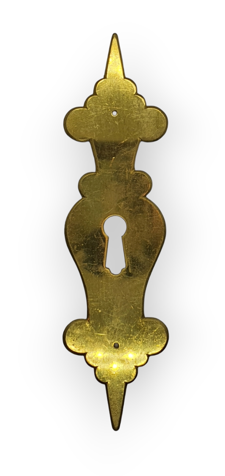 Schlüsselschild  Art. 1296 in Messing,  ca. 42x155mm