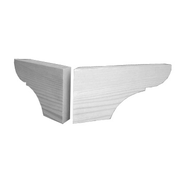 Brettfuss Art. 6056   Tanne, 2 Teile. Maße: 220*90mm, 30mm dick