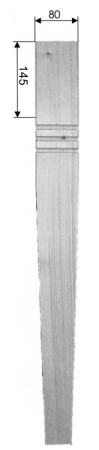 Eckiges Tischbein Art. 63112  Maße: 80x80 mm, ca. 760mm lang Tanne