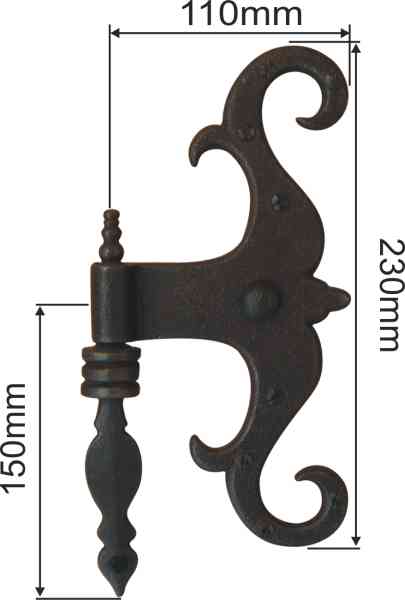 Zimmertürband Art. 5304, Maße: 110mm x 230mm 0mm 40mm