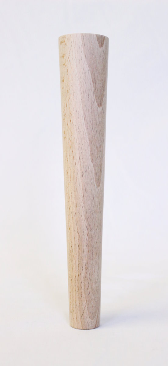 Tischbein rund konisch Maße: Ø 25 zu 40 mm/230mm lang,  Art.63127 Eiche