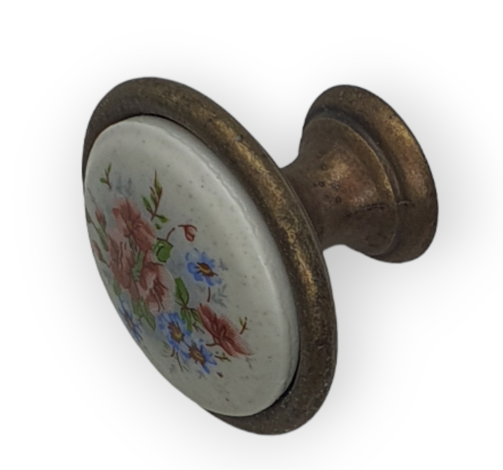 Möbelknopf mit Keramik-Dekor-Einlage, Ø 34mm, Art. 43134 -Bestellart.